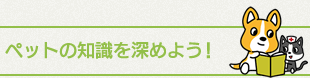 ペットの知識を深めよう！